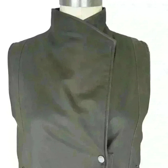 Vince Brown  Leather Vest, Size M - Picture 9 of 12